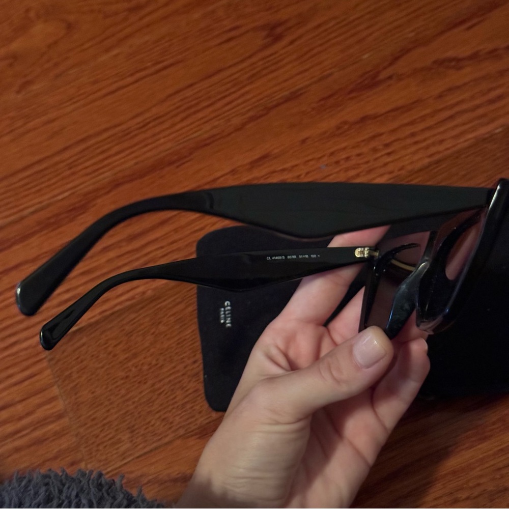 Celine Edge Cat Eye Black Sunglasses CL 41468/S - Picture 4 of 12